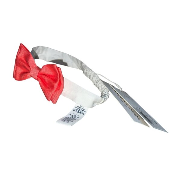 Janie & Jack Coral Orange Pink Elastic Cloth Baby Headband One Size Baby Girl - Picture 3 of 5